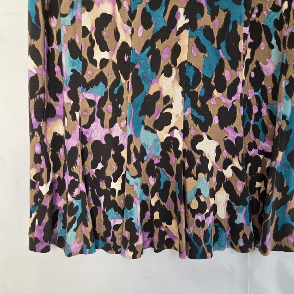 Diane Von Furstenberg Multicolor Leopard Print Pencil Skirt Size Small - Picture 6 of 9